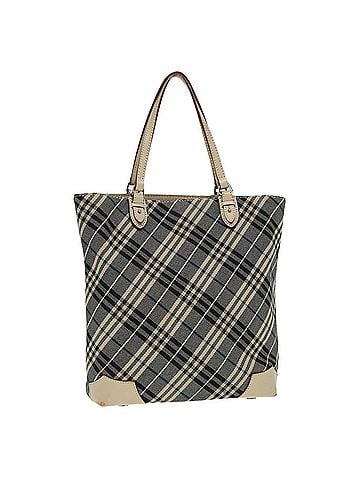 Burberry Nova Check Blue Canvas Tote Bag (view 1)
