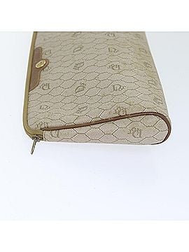 Dior Honeycomb Beige Canvas Clutch Bag (view 2)