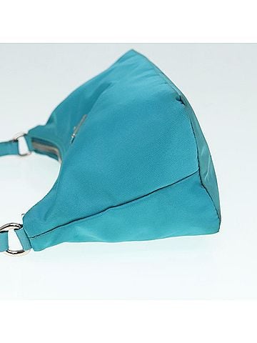 Prada Re-Nylon Blue Canvas Clutch Bag (view 2)