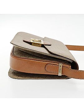 Céline Horse Carriage Beige Canvas Shoulder Bag (view 2)