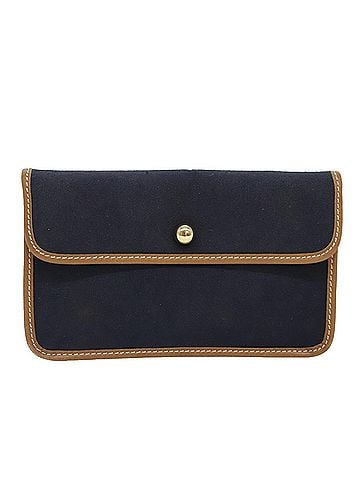 Dior Navy Canvas Clutch Bag (view 1)