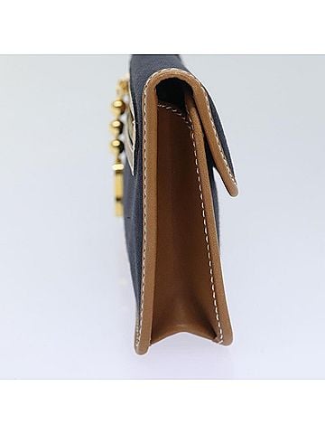 Dior Navy Canvas Clutch Bag (view 2)