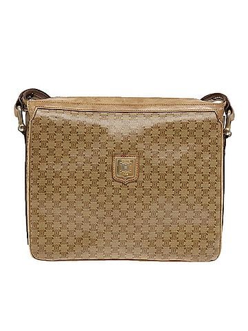 Céline Macadam Beige Canvas Shoulder Bag (view 1)