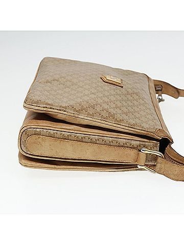 Céline Macadam Beige Canvas Shoulder Bag (view 2)