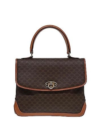 Céline Macadam Brown Canvas Handbag (view 1)
