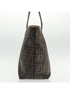 Fendi Roll Bag Brown Canvas Tote Bag (view 2)