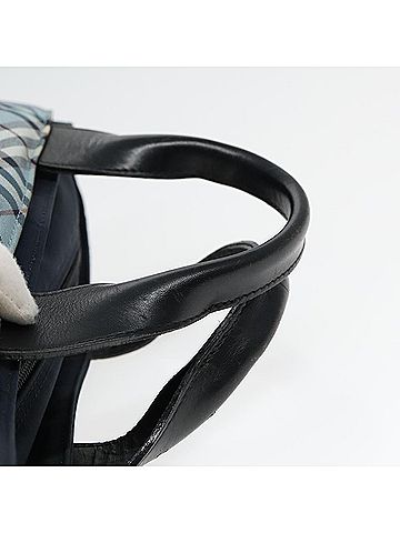Burberry Nova Check Blue Synthetic Handbag (view 2)
