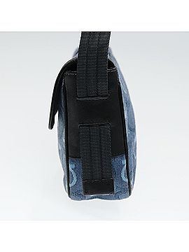 Salvatore Ferragamo Gancini Blue Canvas Clutch Bag (view 2)