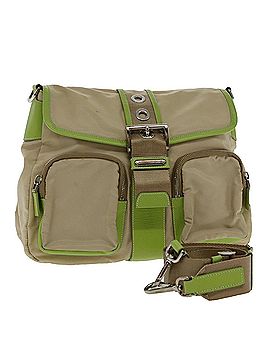 Prada Beige Canvas Shoulder Bag (view 1)