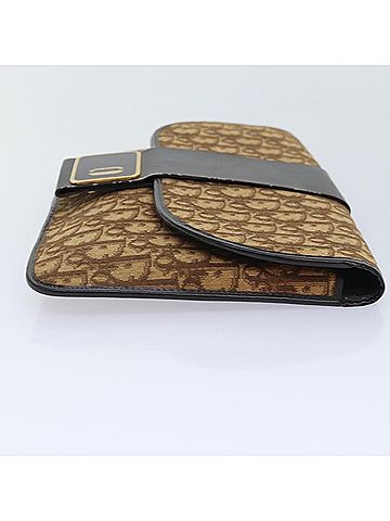 Dior Trotter Brown Canvas Clutch Bag (view 2)