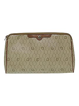 Dior Honeycomb Beige Canvas Clutch Bag (view 1)
