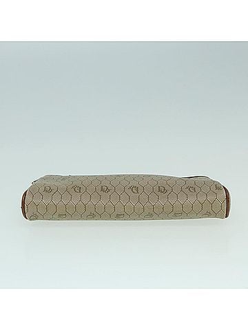 Dior Honeycomb Beige Canvas Clutch Bag (view 2)