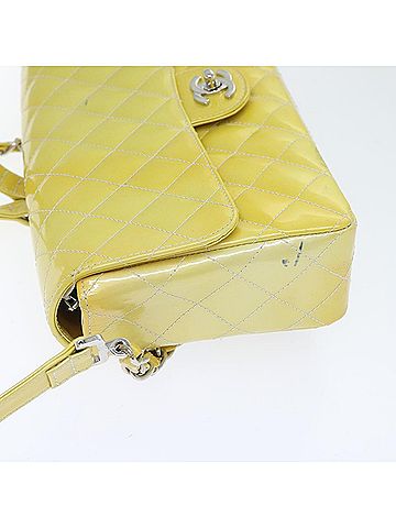 Chanel Timeless Yellow Patent Leather Backpack Bag (view 2)
