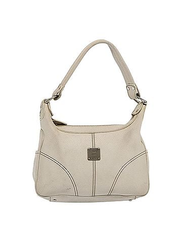 MCM White Leather Shoulder Bag (view 1)