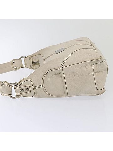 MCM White Leather Shoulder Bag (view 2)