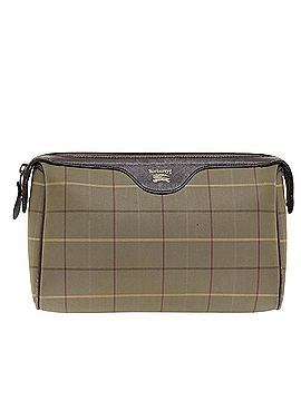 Burberry Nova Check Brown Canvas Clutch Bag (view 1)