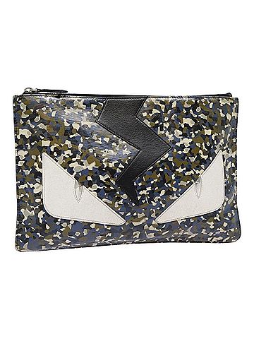 Fendi Monster Navy Ceramic Clutch Bag (view 1)