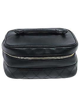 Chanel Vanity Black Leather Clutch Bag (view 1)
