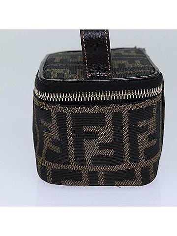Fendi Brown Canvas Clutch Bag (view 2)