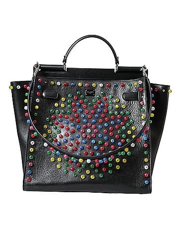 Dolce & Gabbana Basic Black SICILY Leather LED Top Handle Shoulder Women's Bag (view 1)