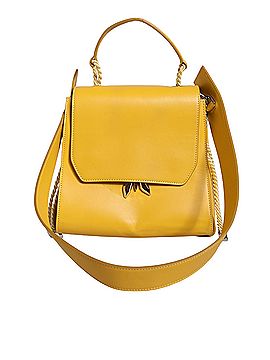 Patrizia Pepe Yellow Leather Shoulder Strap Top Handle Women's Bag (view 1)