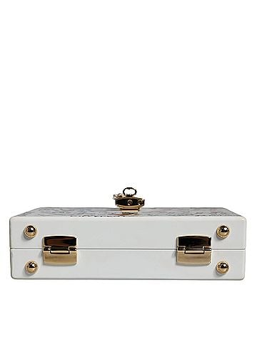 Dolce & Gabbana Basic White Graffiti Print Clutch Crossbody Women's Bag (view 2)