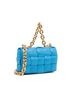 Bottega Veneta 100% Leather Blue Nappa Intrecciato Padded Chain Cassette Satchel One size - photo 4