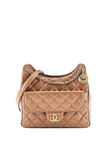 Chanel Wavy CC Hobo Quilted Crumpled Calfskin Medium (view 1)