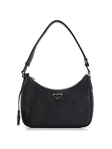 Prada Adjustable Handle Zip Hobo Saffiano Leather Mini (view 1)
