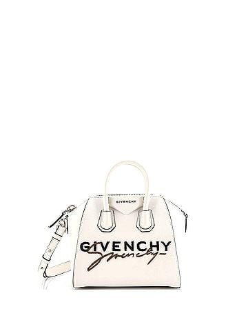 Givenchy Antigona Bag Logo Embroidered Leather Small (view 1)
