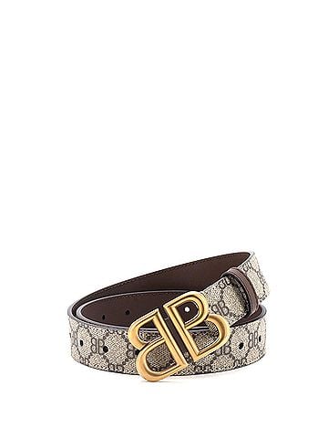 Balenciaga x Gucci The Hacker Project BB Belt BB Coated Canvas Wide (view 1)