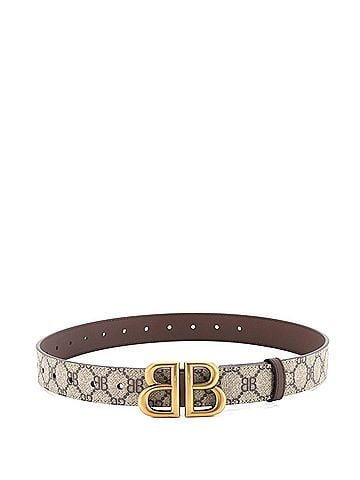 Balenciaga x Gucci The Hacker Project BB Belt BB Coated Canvas Wide (view 2)