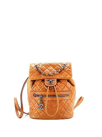 Chanel Mountain Backpack Quilted Glazed Calfskin Small (view 1)