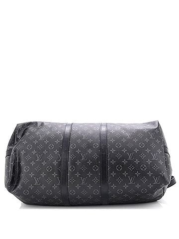 Louis Vuitton Keepall Bandouliere Bag Monogram Eclipse Canvas 55 (view 2)
