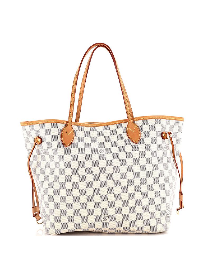 Louis Vuitton 100% Coatead Canvas White Neverfull Tote Damier MM One size - photo 1