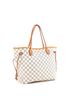 Louis Vuitton 100% Coatead Canvas White Neverfull Tote Damier MM One size - photo 3