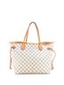 Louis Vuitton 100% Coatead Canvas White Neverfull Tote Damier MM One size - photo 4