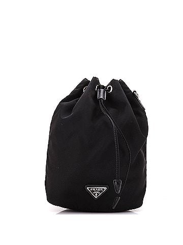 Prada Drawstring Wristlet Bucket Bag Tessuto Small (view 1)
