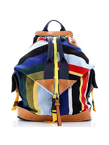 Loewe Eye/Loewe/Nature Convertible Tote Backpack Wool with Leather (view 1)