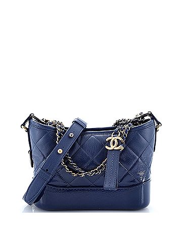 Chanel Gabrielle Hobo Quilted Goatskin and Patent Small (view 1)