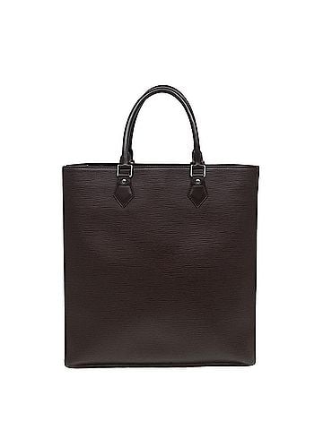 Louis Vuitton Sac Plat Brown Leather Tote Bag (view 1)