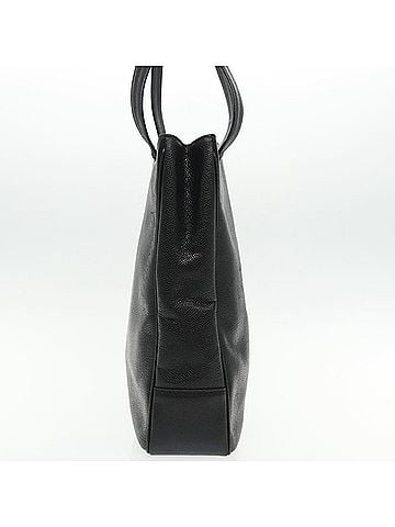 Chanel Logo Cc Black Leather Tote Bag (view 2)