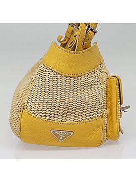 Prada Vitello Beige Wood Tote Bag (view 2)
