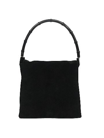 Gucci Bamboo Black Suede Shoulder Bag (view 1)