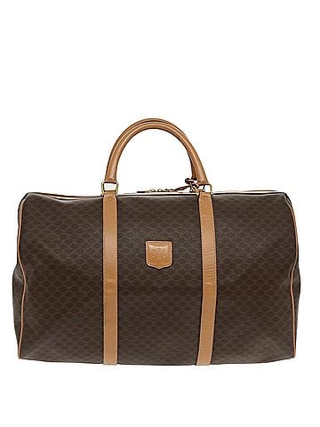 Céline Macadam Brown Canvas Travel Bag (view 1)