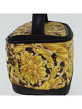 Versace Vanity Yellow Canvas Clutch Bag (view 2)