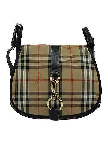 Burberry Nova Check Beige Canvas Shoulder Bag (view 1)
