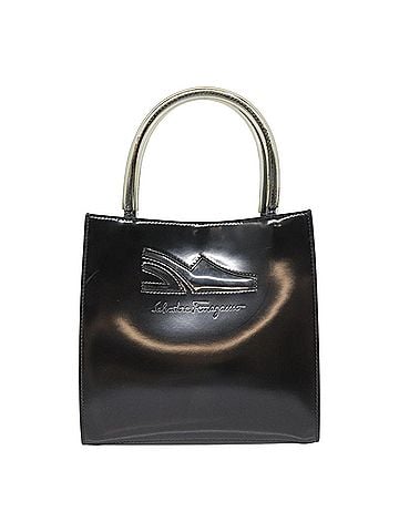 Salvatore Ferragamo Black Leather Handbag (view 1)