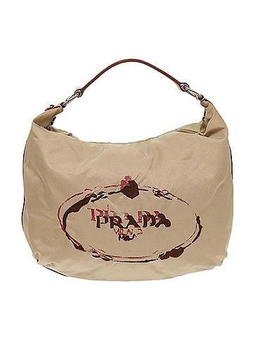 Prada Hobo Beige Synthetic Shoulder Bag (view 1)