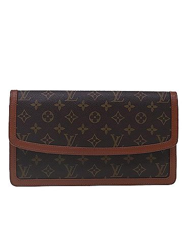 Louis Vuitton Pochette Dame Brown Canvas Clutch Bag (view 1)